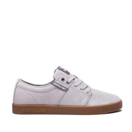 Supra Stacks II Mens Low Tops Shoes Grey UK 82PNA